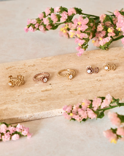 Delight flower ear stud-ディライトフラワー/フラワーフィールドピアス