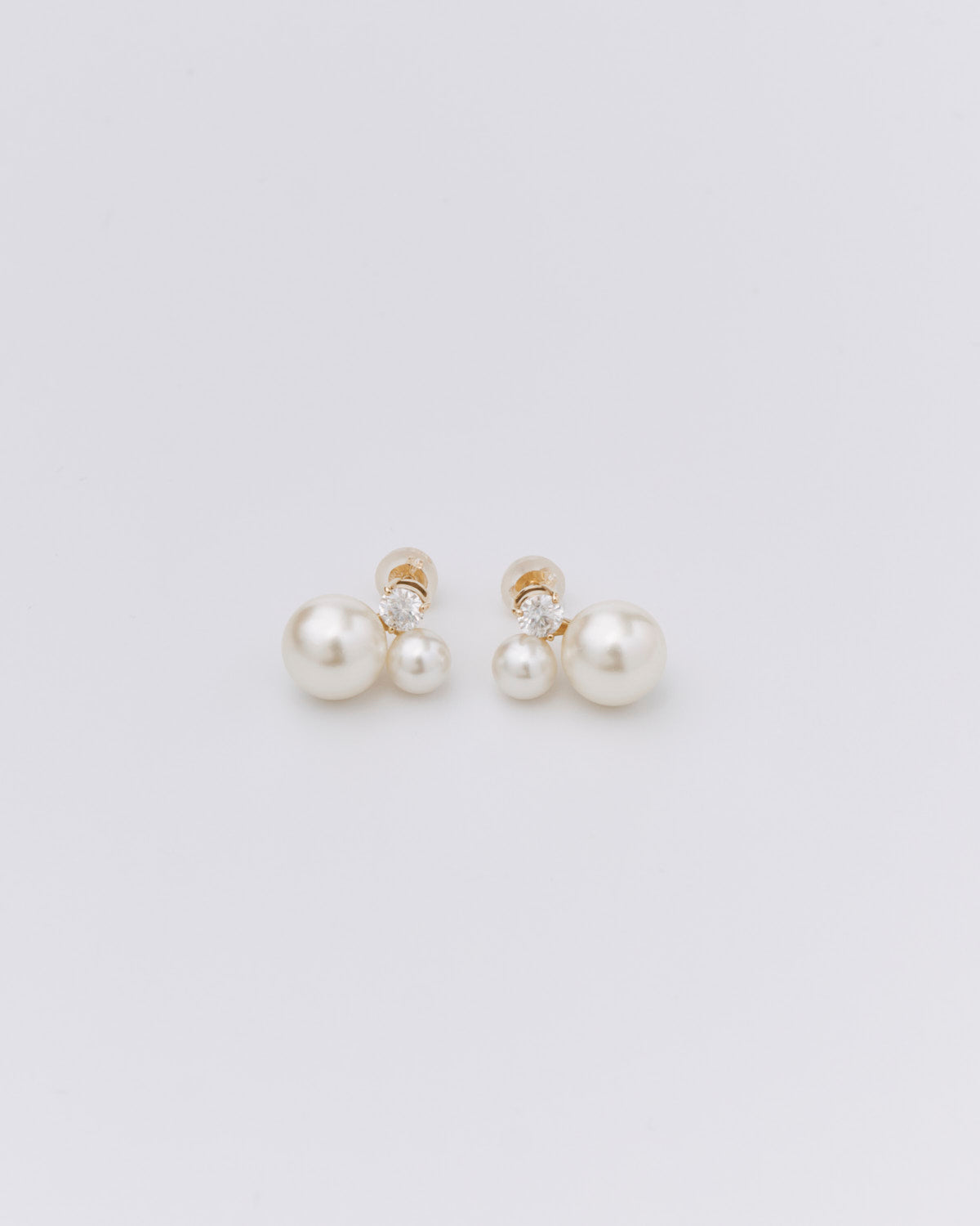 What I want to inherit Pearl earrings-3WAYピアスパールミックス(K10/K18)