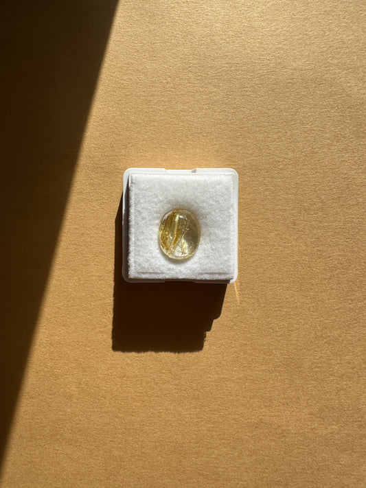 【ユーフォリア】ルチルクォーツ フリルイヤリング（片耳） #01