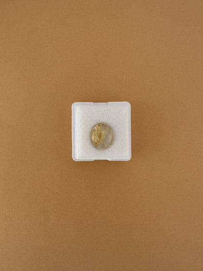 【ユーフォリア】ルチルクォーツ フリルイヤリング（片耳） #01