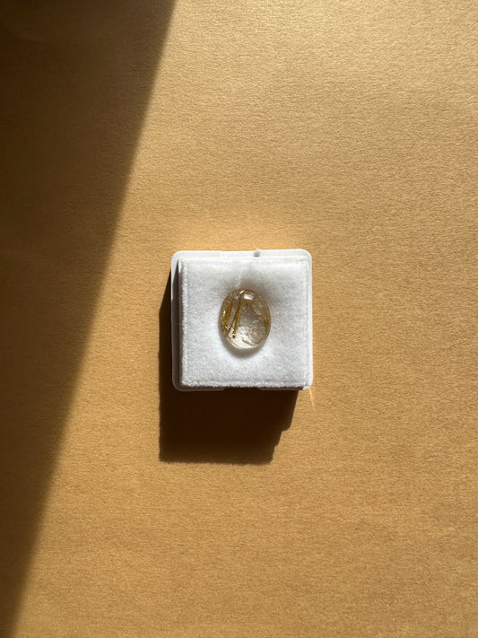 【ユーフォリア】ルチルクォーツ フリルイヤリング（片耳） #03