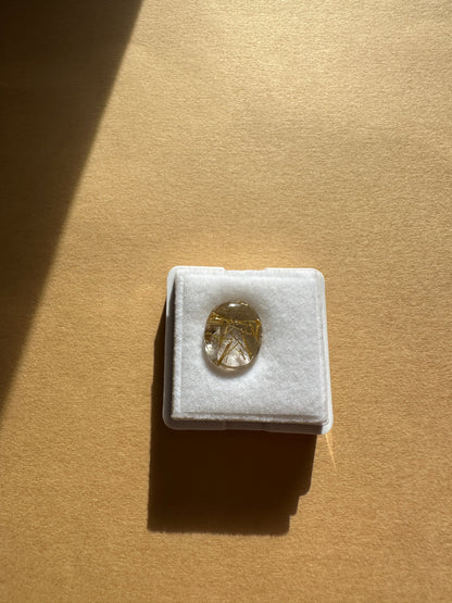 【ユーフォリア】ルチルクォーツ フリルイヤリング（片耳） #04