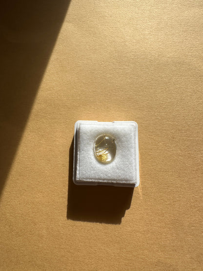 【ユーフォリア】ルチルクォーツ フリルイヤリング（片耳） #05