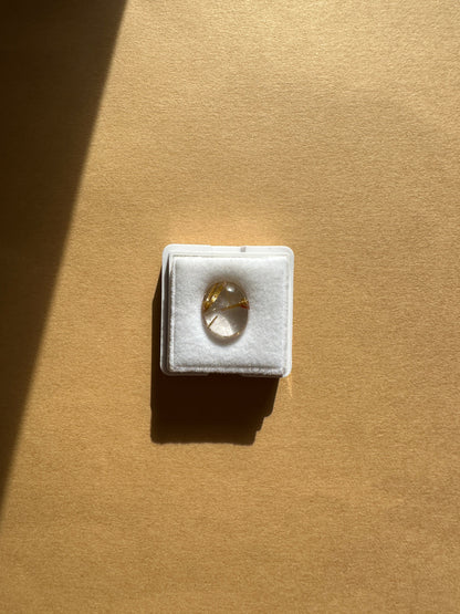 【ユーフォリア】ルチルクォーツ フリルイヤリング（片耳） #06