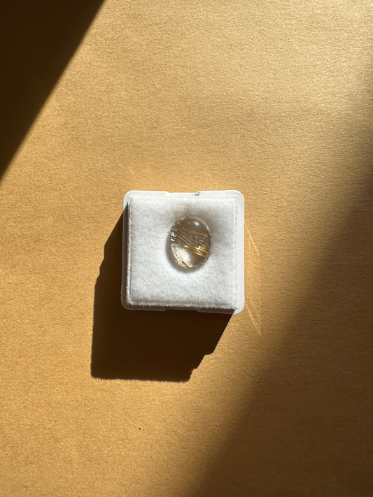 【ユーフォリア】ルチルクォーツ フリルイヤリング（片耳） #09