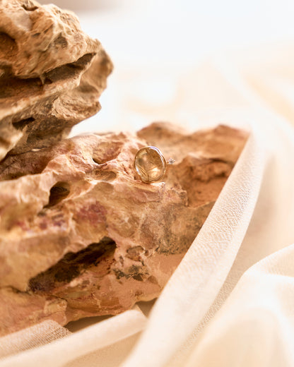 【ユーフォリア】ルチルクォーツ フリルイヤリング（片耳） #03