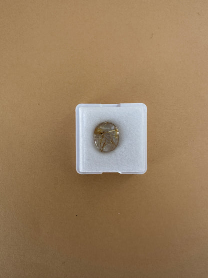 【ユーフォリア】ルチルクォーツ フリルピアス（片耳） #04