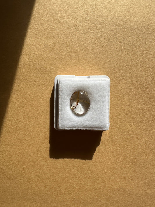 【ユーフォリア】ルチルクォーツ フリルピアス（片耳） #07