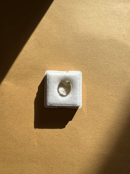 【ユーフォリア】ルチルクォーツ フリルピアス（片耳） #08