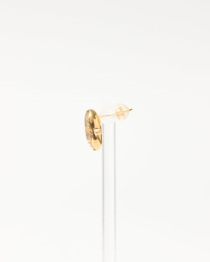 【ユーフォリア】ルチルクォーツ フリルピアス（片耳） #07