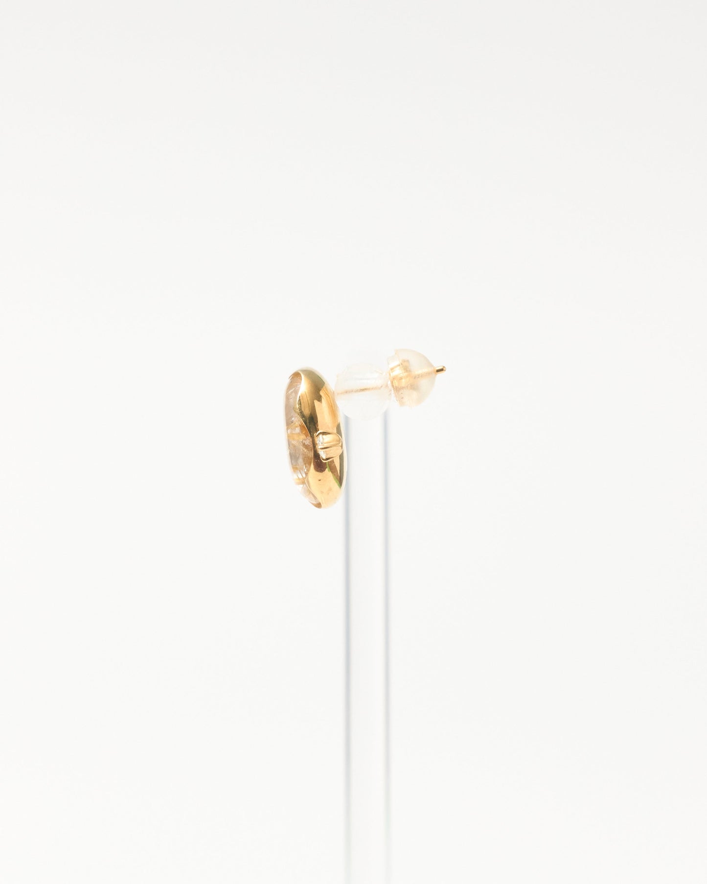 【ユーフォリア】ルチルクォーツ フリルピアス（片耳） #11