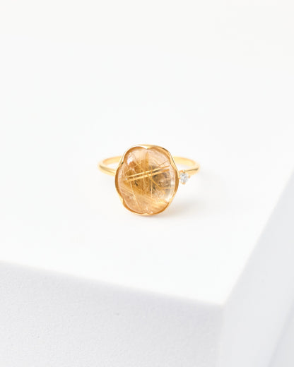 【ユーフォリア】ルチルクォーツ フリルリング #01