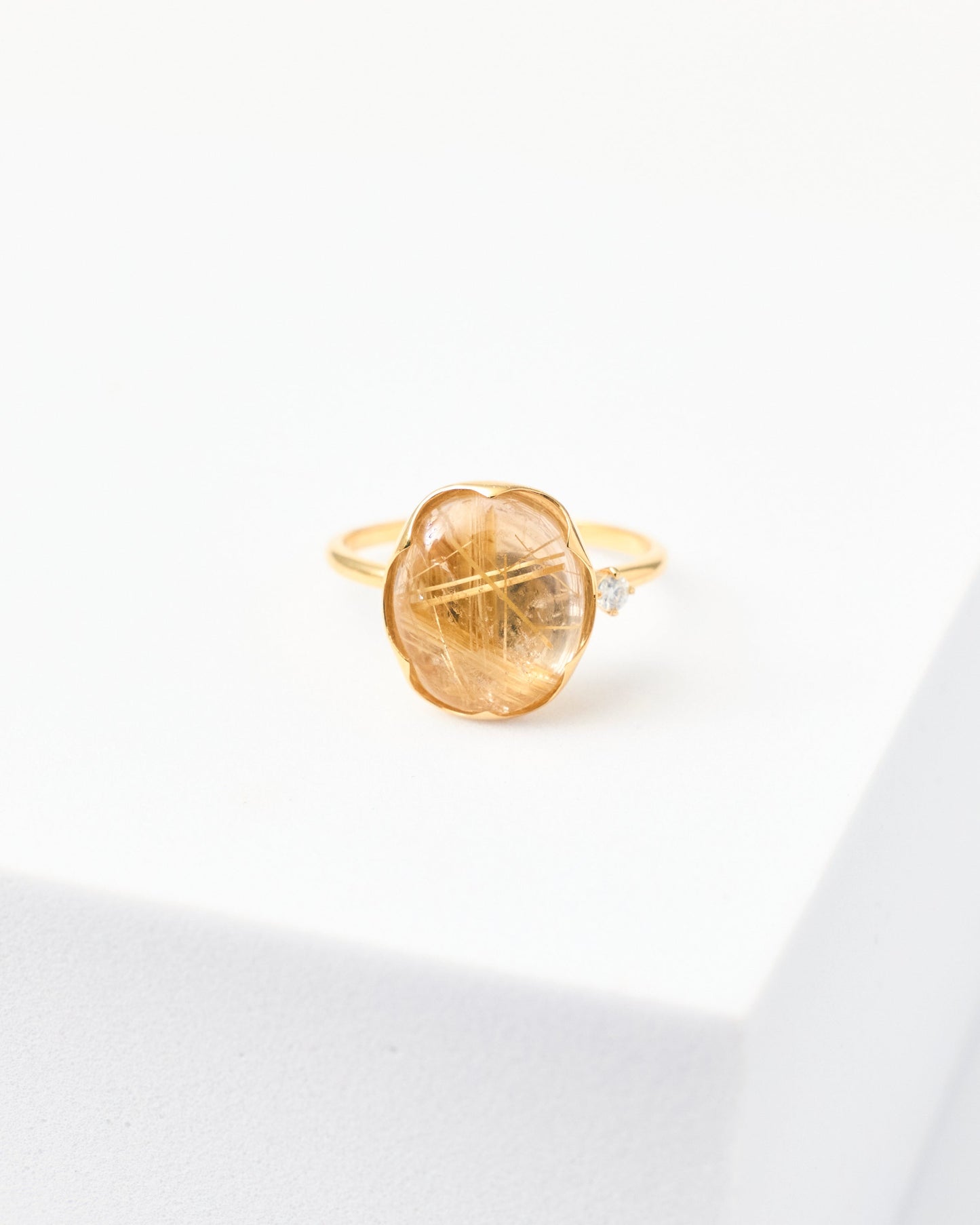 【ユーフォリア】ルチルクォーツ フリルリング #02